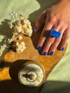 resin ring, bold rings, statement rings, handmade rings, unique jewlery, handcrafted rings, made in la, rings near me, blue ring, rings for her, gifts for her