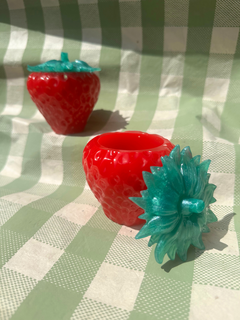 picnic decor, strawberry box, fruit box, cute storage box, cottage core decor, strawberry decor, strawberry themed box, summer box, womens trinket box, trinket box with lid, collecting trinket boxes, trinket box jewellery, small trinket box, pink trinket box, resin trinket box, resin box, trinket tray, handmade, home decoration, home decor, gifts for her