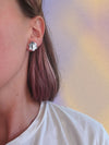 stud earrings, handmade earrings, surgical steel earrings, designer earrings, handmade jewelry, polymer clay earrings, polymer clay jewelry, jewelry near me, handmade near me, los angeles, marble earrings, black and white earrings, lightweight earrings