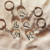 astrology keychain, handmade keychain, constellation keychain, astrology lover, birthday gift
