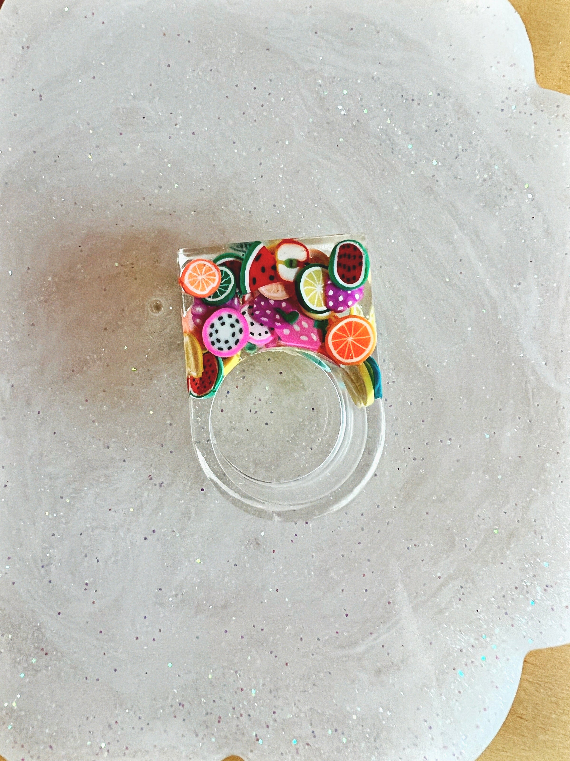 resin ring, bold rings, statement rings, handmade rings, unique jewlery, handcrafted rings, made in la, rings near me, fruity ring, rings for her, gifts for her